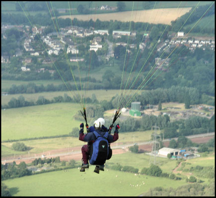Paragliding above Abergavenny (50th birthday treat)
