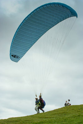 Paragliding above Abergavenny (50th birthday treat)