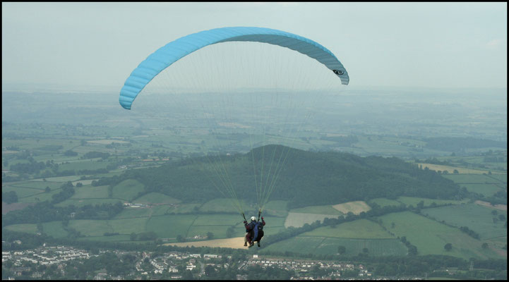Paragliding above Abergavenny (50th birthday treat)