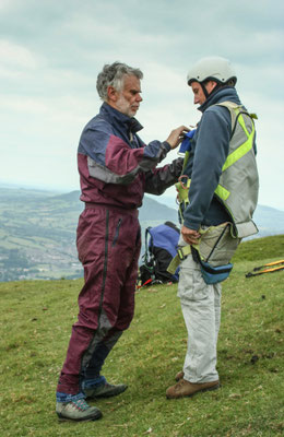 Paragliding above Abergavenny (50th birthday treat)