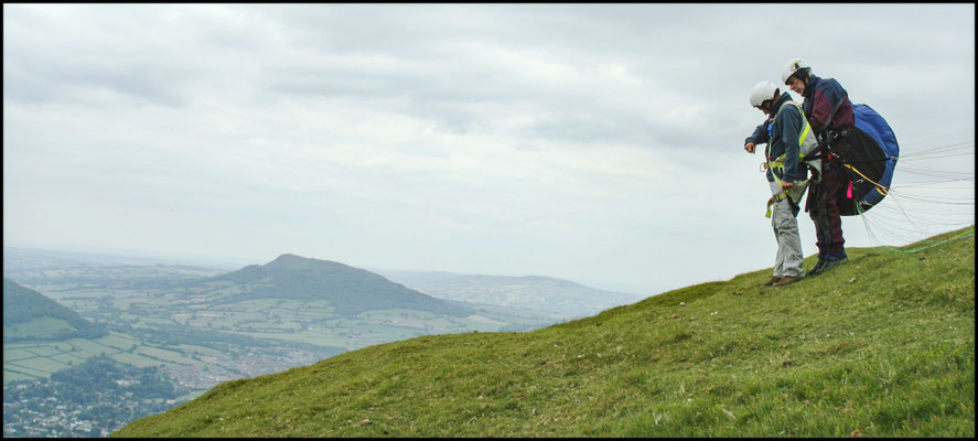 Paragliding above Abergavenny (50th birthday treat)
