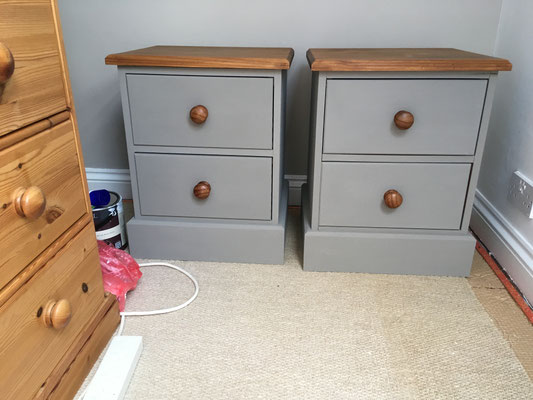 Repainted bedside tables