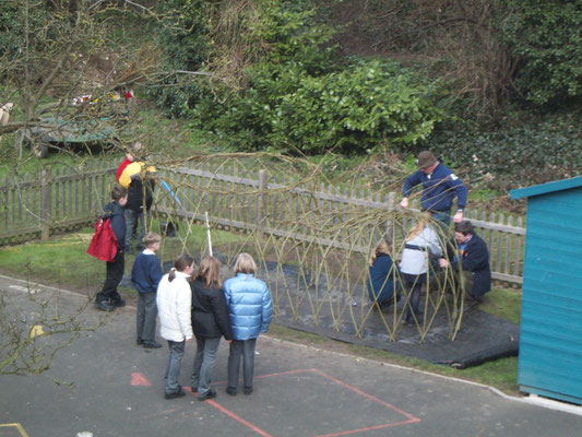 Red Hill School: willow structures