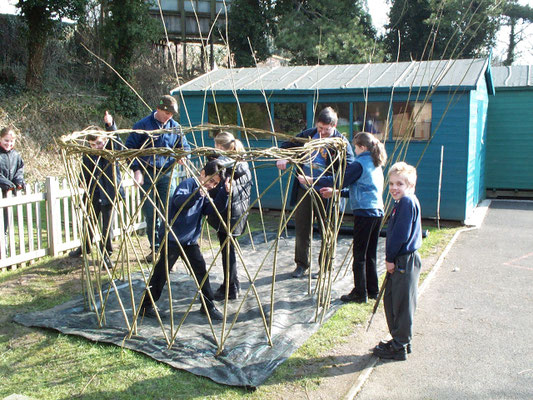 Red Hill School: willow structures