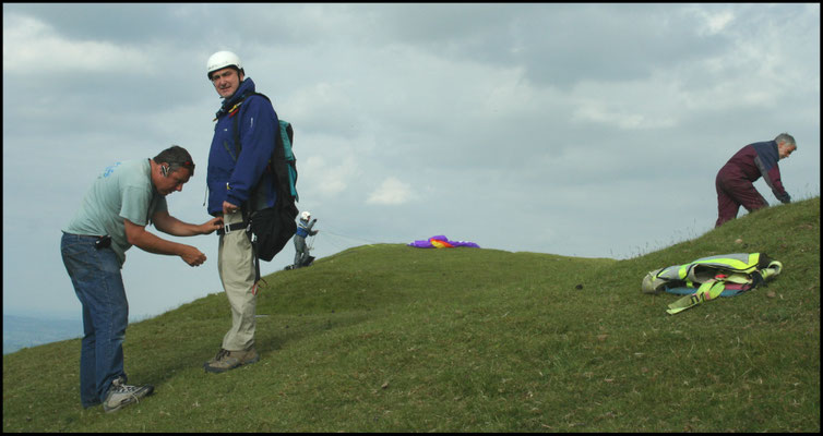 Paragliding above Abergavenny (50th birthday treat)