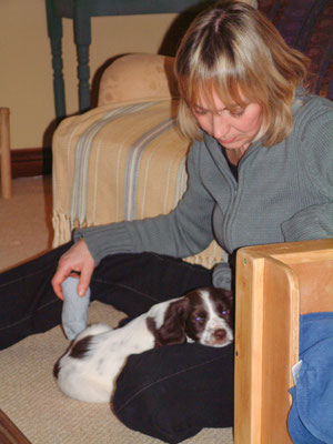 Zebedee on his first night (on his own!)