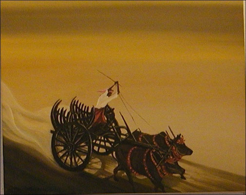 (Ochsenkarren) (ca. 45 x 30 cm)