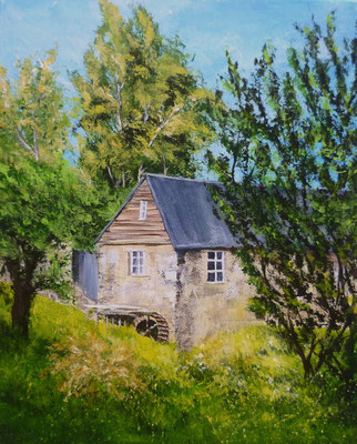 Moulin en Normandie, acrylique sur toile (34x24)