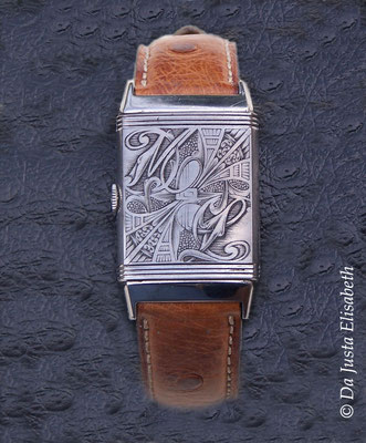 Initiales sur montre jaeger lecoultre reverso