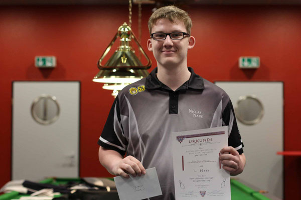 1. Platz Vereinsmeisterschaft Jugend: Niclas Naue