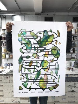 "ABK Workshop"-Plakat; Irisdruck 2/2  | ©2019 Marius C. Merkel