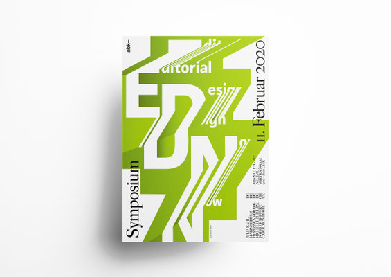 Poster für das Symposium „Editorial Design Now“ an der ABK Stuttgart  | ©2020 Marius C. Merkel