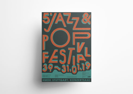Postervorschlag für das Jazz & Pop Festival Stuttgart 2019  | ©2019 Marius C. Merkel