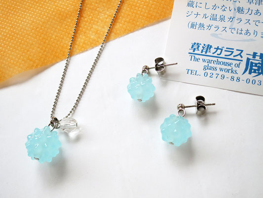草津ガラス「蔵」にて