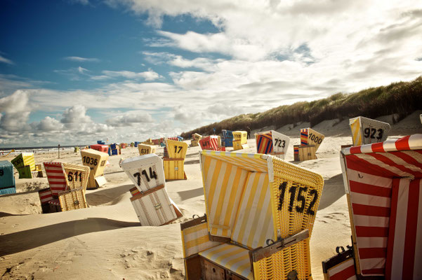 Langeooger Strand mit Strandkörben