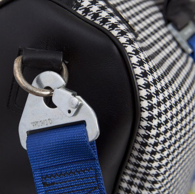 Milly Tasche Pepita Schwarz Racing Belt Blau Porsche 911 Aircooled Luftgekühlt Bag