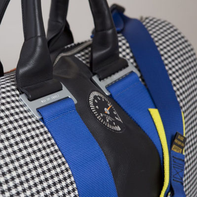 Milly Tasche Pepita Schwarz Racing Belt Blau Porsche 911 Aircooled Luftgekühlt Bag