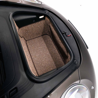 Braune Pepita Hahnentritt Kofferraummatte / Trunk Mat für für 991 / 981 Boxster Cayman 2011 - 2018 Porsche 911