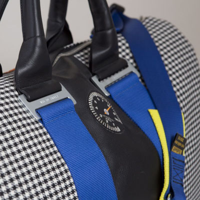 Milly Tasche Pepita Schwarz Racing Belt Blau Porsche 911 Aircooled Luftgekühlt Bag