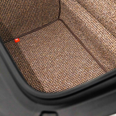 Braune Pepita Hahnentritt Kofferraummatte / Trunk Mat für für 991 / 981 Boxster Cayman 2011 - 2018 Porsche 911