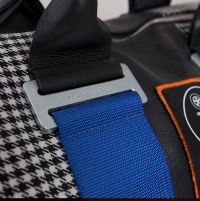 Milly Tasche Pepita Schwarz Racing Belt Blau Porsche 911 Aircooled Luftgekühlt Bag