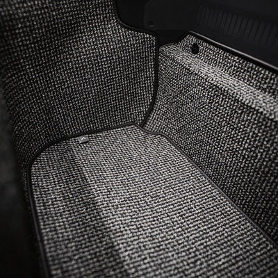 Kofferraummatte Watercooled 997 987 - 911, Boxster, Cayman Kofferraummatte 2005-2012 - Schwarz-grau-Houndstooth Pepita Porsche 91