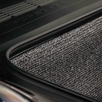 991 981 - 911, Boxster, Cayman Trunk Mat Liner (2011-2018) - Black-Grey Houndstooth Kofferraummatte Porsche 911