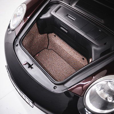 Kofferraummatte Watercooled 997 987 - 911, Boxster, Cayman Kofferraummatte 2005-2012 - Braun Houndstooth Pepita Porsche 911