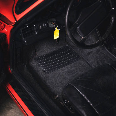Aircooled Luftgekühlt Watercooled Fußmatten Floor Mats 356, 924, 944, 968 und 2.7, 3.0SC, 3.2, 964, 993, 996, 997, 991, 992, Macan, Cayenne, Panamera, Boxster Cayman Pepita Hahnentritt  Porsche