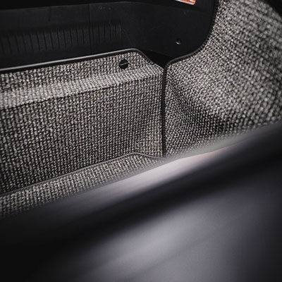 Kofferraummatte Watercooled 997 987 - 911, Boxster, Cayman Kofferraummatte 2005-2012 - Schwarz-grau-Houndstooth Pepita Porsche 91