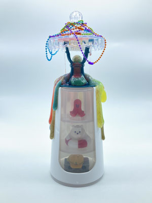 163 Fuyode  9cm x 9cm x 25cm  Mixed Media  2023