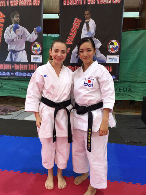 Ginevra con Rika Usami - 2016 WKF Umag