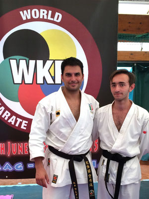 Manuel con il campione del Mondo Luca Valdesi - 2015 WKF Croazia