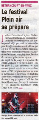 Article de presse "l Aisne Nouvelle" du samedi 29 Mai 2021.