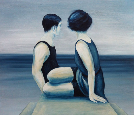 Bellevue, 70 x 60 cm, Acryl/ Mischtechnik