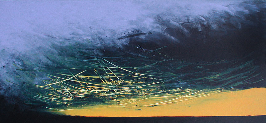 Was kommt ..., 140 x 50 cm, Acryl