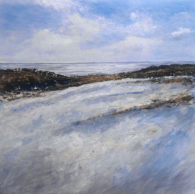 Meer lll, 80 x 80 cm, Acryl/ Mischtechnik
