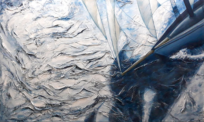 Sailing, 100 x 60 cm, Acryl/ Mischtechnik (verkauft)
