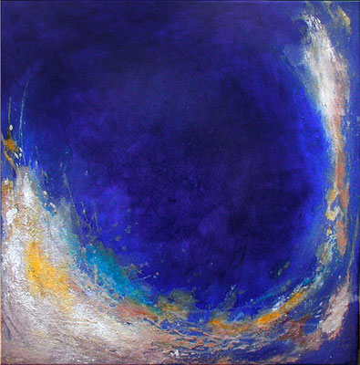 Ultra Marin, 80 x 80 cm, Acryl/ Mischtechnik (verkauft)