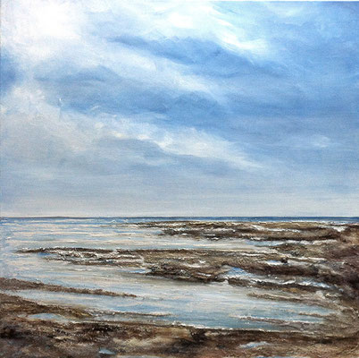 Meer lV, 80 x 80 cm, Acryl/ Mischtechnik