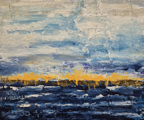 Sundowner, 60 x 50, Acryl/ Mischtechnik