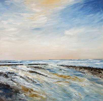 Meer ll, 80 x 80 cm, Acryl/ Mischtechnik (verkauft)