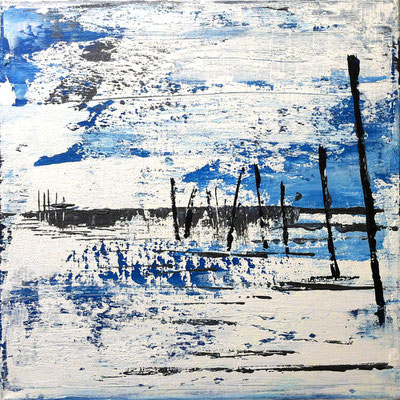 Watt l, 40 x 40 cm, Acryl/ Mischtechnik