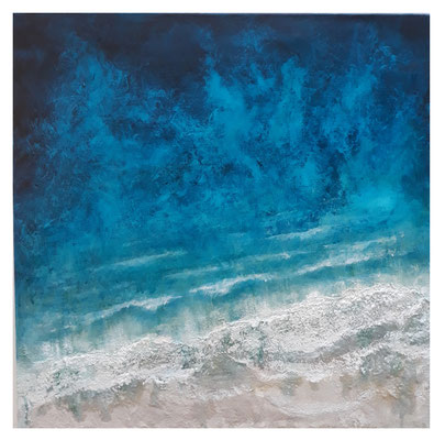 Brandung lll, 60 x 60 cm, Acryl/ Mischtechnik