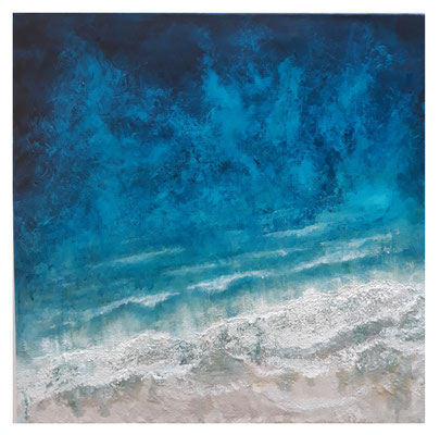 Brandung lll, 60 x 60 cm, Acryl/ Mischtechnik