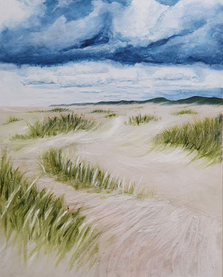 Dünen, 80 x 100 cm, Acryl/ Mischtechnik