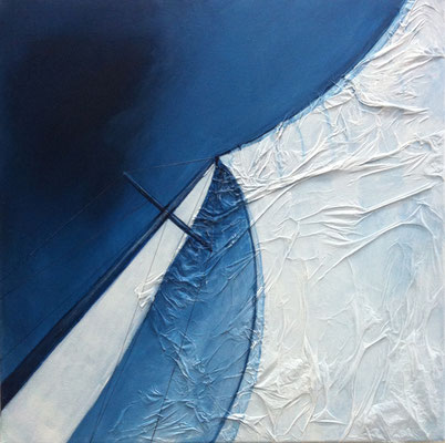 Segel lV, 50 x 50 cm, Acryl/ Mischtechnik