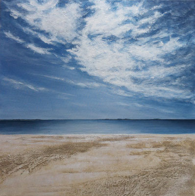Meer Vl, 80 x 80 cm, Acryl/ Mischtechnik (verkauft)
