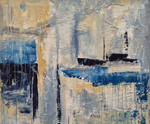 Ahoi, 60 x 50, Acryl/ Mischtechnik