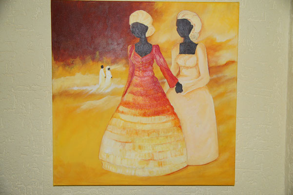 Acrylbild  "Afrikanische Frauen"